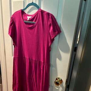 Pink cotton dress